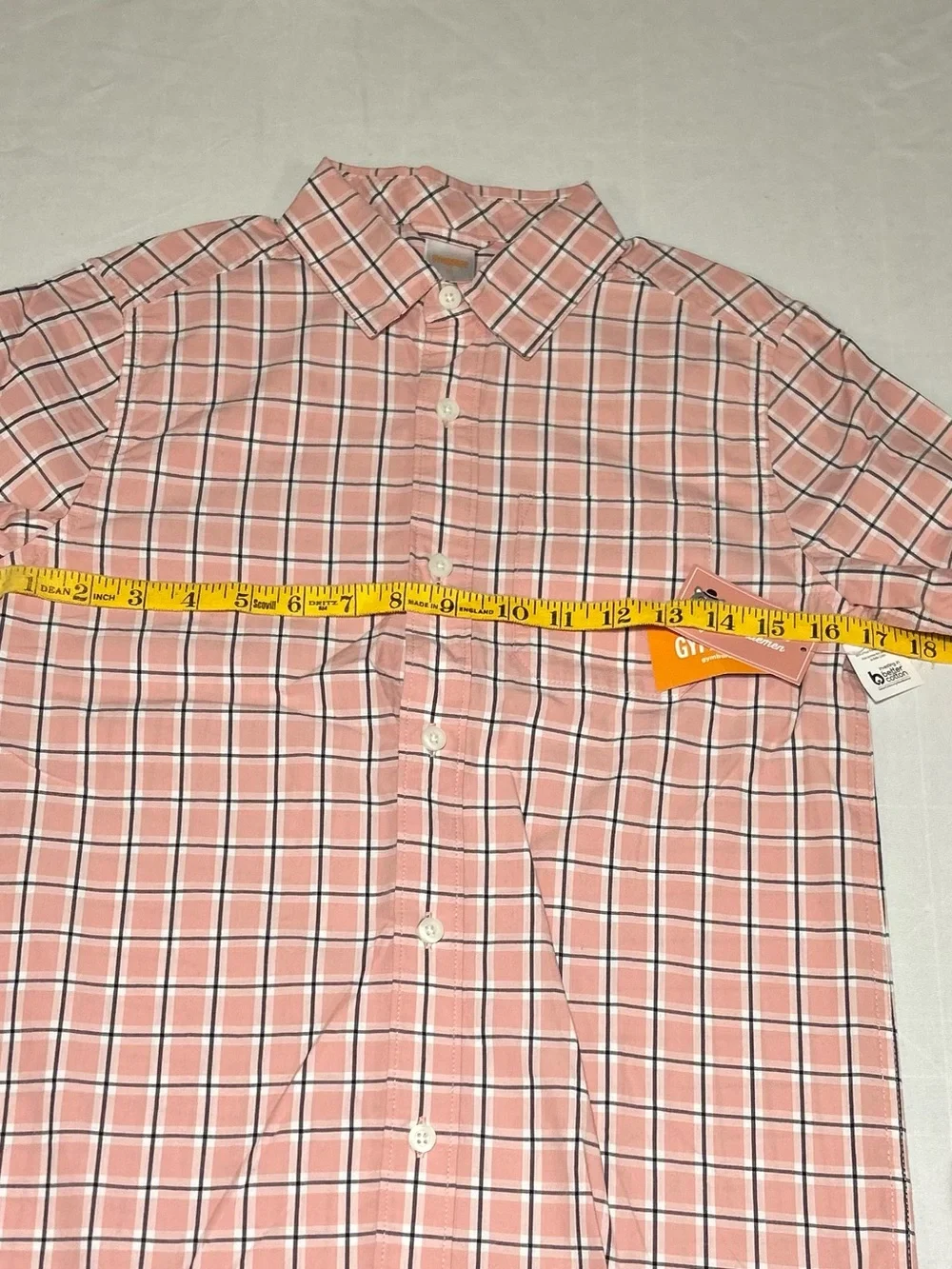 Gymboree Boys Size 10 Pink Plaid Long Sleeve Button Up NWT Ladies & Gentlemen